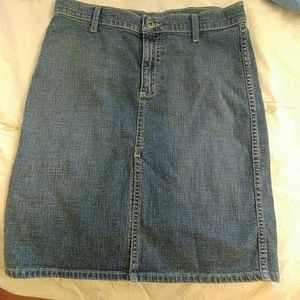 /Denim mini skirt